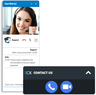 3CX Chat Fenster Website